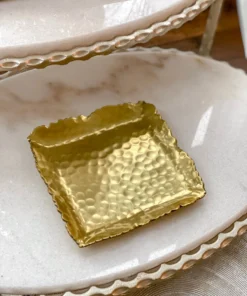Inspire Me! Home Decor Gold Hammered Square Tray
