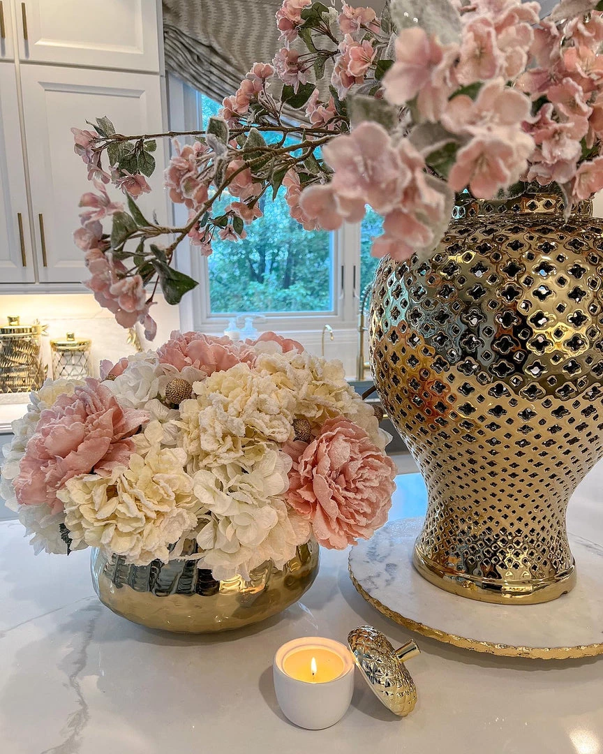 Inspire Me! Home Decor 27" White Snow Sprinkle Hydrangea Stem