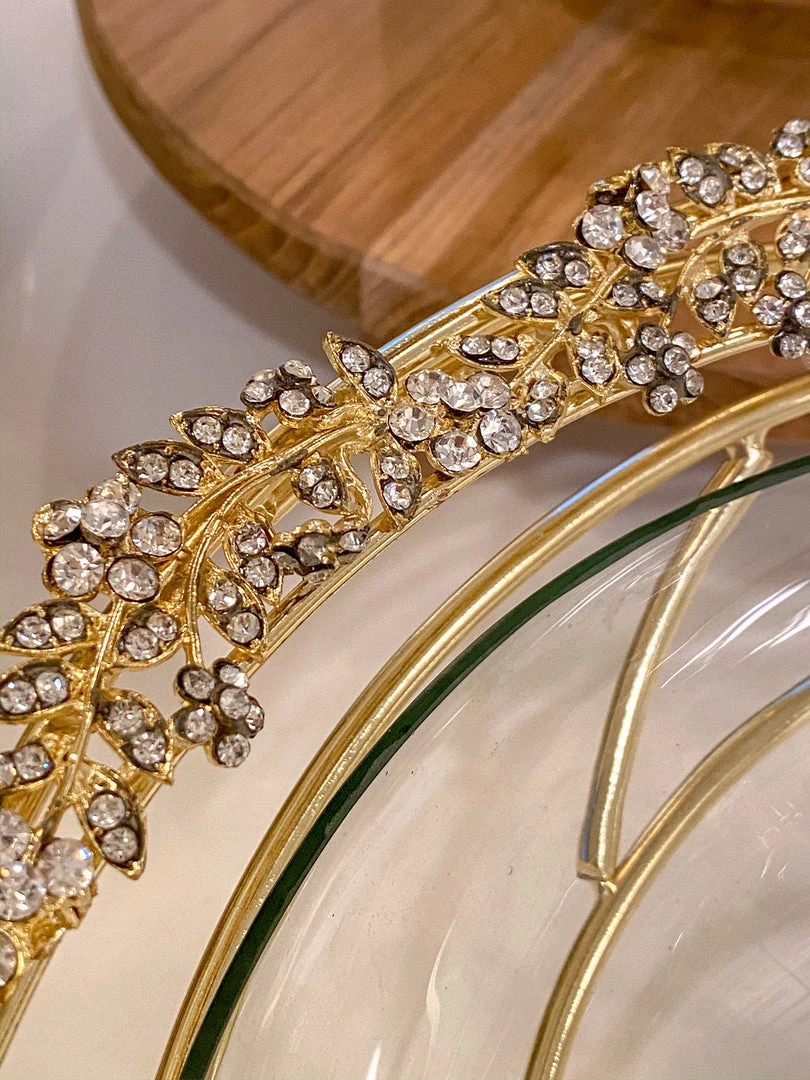 Inspire Me! Home Decor Jeweled Edge Bowl With Glass Insert (2 Colors)