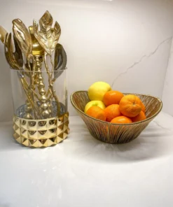 Inspire Me! Home Decor Gold Wire Metal Bowl