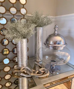 Inspire Me! Home Decor Jars Oversized Silver Hammered Lid Apothecary Jar