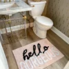 Inspire Me! Home Decor Hello Gorgeous Pink Bath Rug BATHROOM