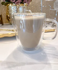 Inspire Me! Home Decor KITCHEN 16 Oz Double Wall Glass Coffee Mug With Handle