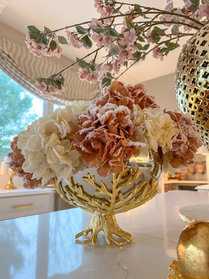 Inspire Me! Home Decor 27" White Snow Sprinkle Hydrangea Stem