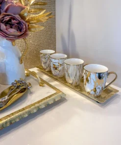 Inspire Me! Home Decor Textured Ruffle Mug Tray