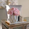 Inspire Me! Home Decor Geometric Gold And White Vase