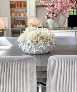 Inspire Me! Home Decor White Floral Ceramic Bowl