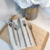 Inspire Me! Home Decor Silver Hammered Flatware Set
