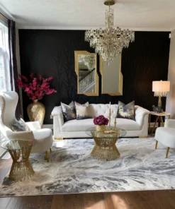 Nourison PILLOWS, RUGS, & THROWS Elegance Area Rug - Charcoal/Grey/Beige (10 Sizes)