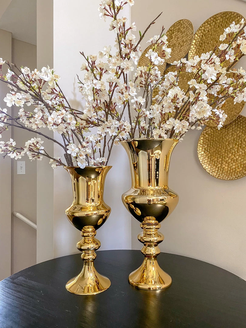 Inspire Me! Home Decor Detailed Stem Vase (2 Colors & 2 Sizes)