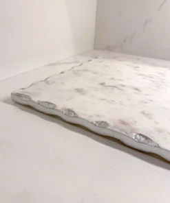 Inspire Me! Home Decor Marble Tray With Metallic Edge (2 Colors)