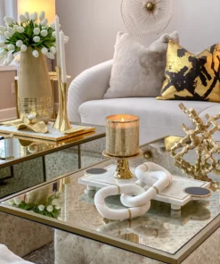 Inspire Me! Home Decor Gold Beaded Mini Cupcake Stand