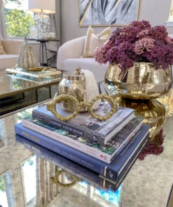 Inspire Me! Home Decor Gold Circular Decorative Glasses