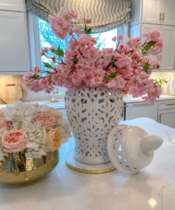 Inspire Me! Home Decor White Beaded Ginger Jar