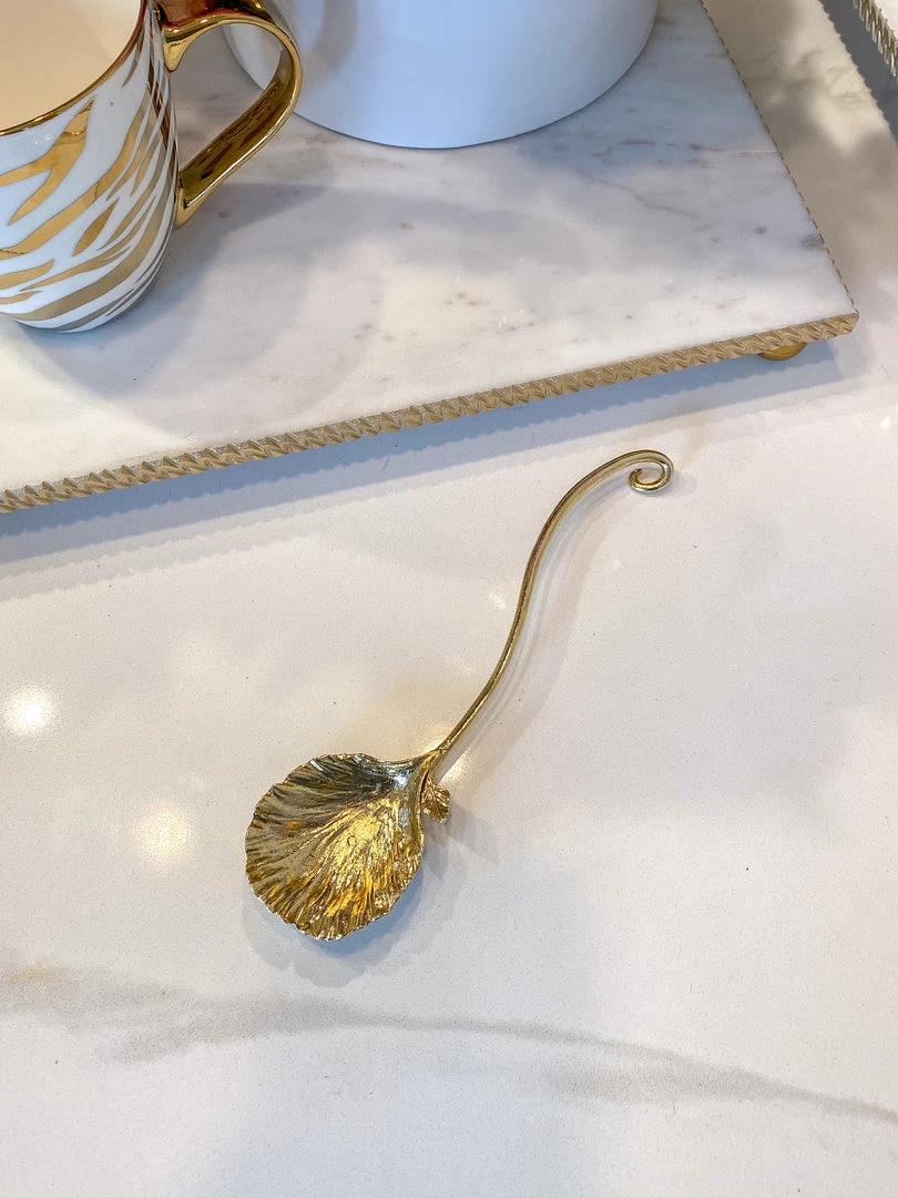 Inspire Me! Home Decor Gold Flower Petal Spoon Rest ( 2 Sizes )