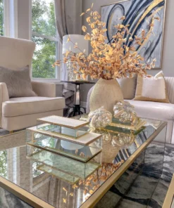 Inspire Me! Home Decor Glass Box Set With White Glitter Top (Set Of 2)