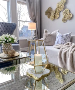 Inspire Me! Home Decor Gold And Glass Lantern