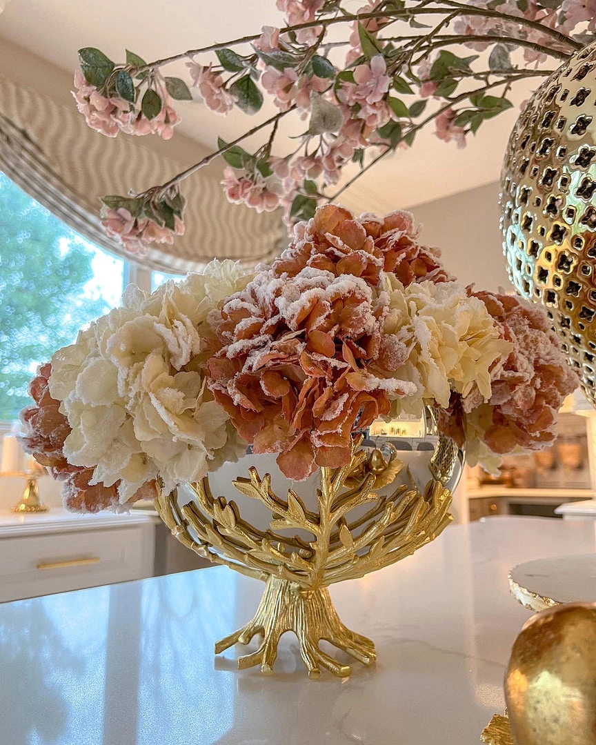 Inspire Me! Home Decor 27" White Snow Sprinkle Hydrangea Stem