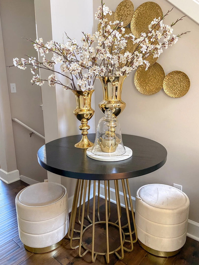 Inspire Me! Home Decor Detailed Stem Vase (2 Colors & 2 Sizes)