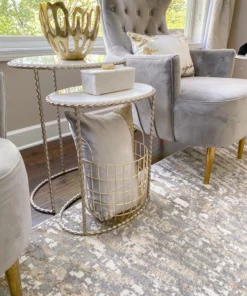 Inspire Me! Home Decor Large Gold Baskets (2 Sizes)