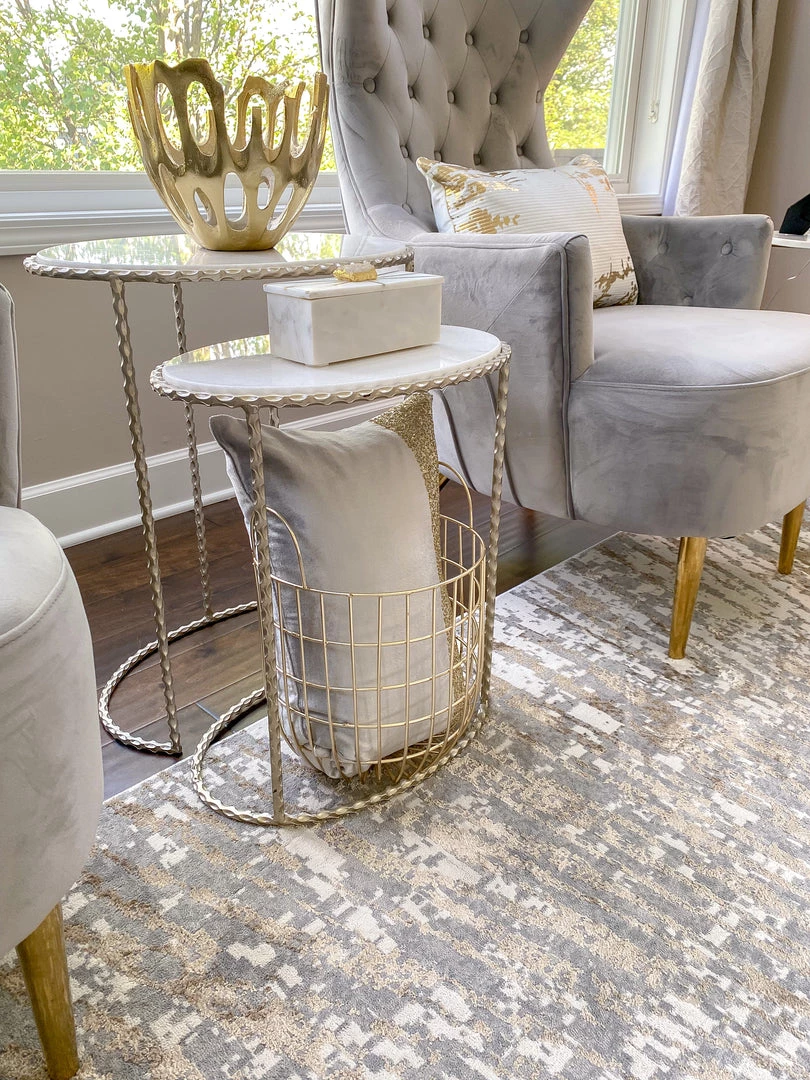 Inspire Me! Home Decor Large Gold Baskets (2 Sizes)