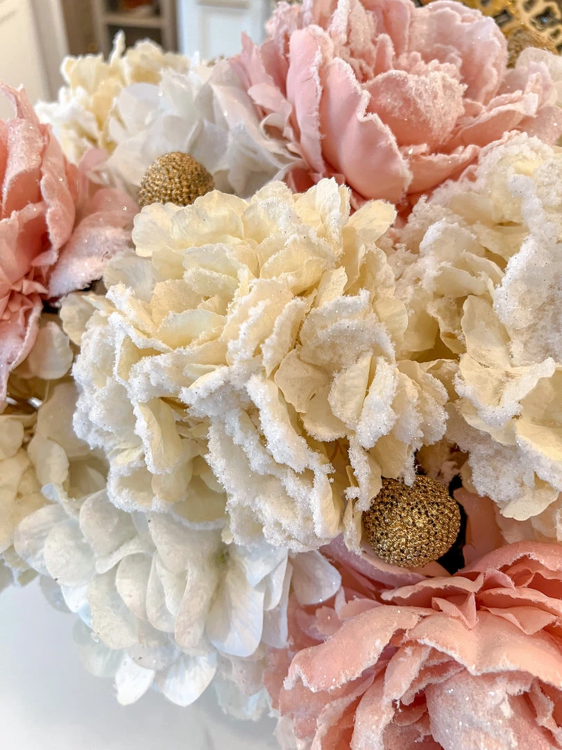 Inspire Me! Home Decor 27" White Snow Sprinkle Hydrangea Stem