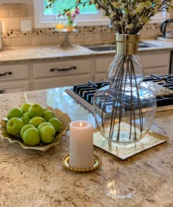 Inspire Me! Home Decor Beaded Round Decorative Plate (2 Colors)