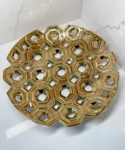 Inspire Me! Home Decor Circle Cutout Detailed Platter