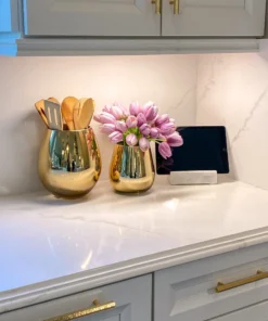 Inspire Me! Home Decor Gold Glass Vase/Utensil Holder