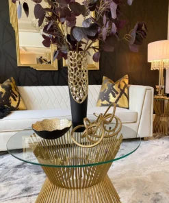 Inspire Me! Home Decor Gold Textured Abstract Sculpture (2 Sizes)