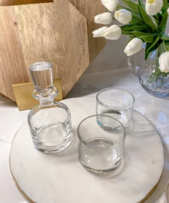 Inspire Me! Home Decor Stackable Glass Decanter W/ Glasses KITCHEN