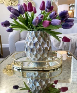 Inspire Me! Home Decor Gold Oval Mirror Tray