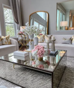 Inspire Me! Home Decor White & Gold Ceramic Candle Holder (2 Sizes)