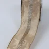 Inspire Me! Home Decor Beige And Glitter Ribbon Gold