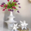 Inspire Me! Home Decor White 12 Point Star Sculptures (2 Sizes)