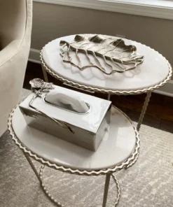 Inspire Me! Home Decor Silver Openwork Leaf Decor/Trivet