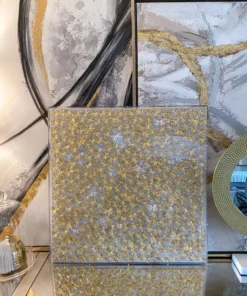 Inspire Me! Home Decor Gold And Silver Metal Flower Field Wall Art