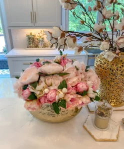 Inspire Me! Home Decor Fuchsia/Cream Peony Bundle