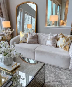 Cloud9d PILLOWS, RUGS, & THROWS Elise Ivory And Gold Pillow - 20