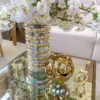 Inspire Me! Home Decor Gold Ribbed Glass Vase (2 Sizes)
