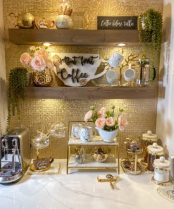 Inspire Me! Home Decor Gold And White Beaded Gravy Boat