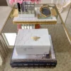 Inspire Me! Home Decor Marble Box With Metal Bee Inlay