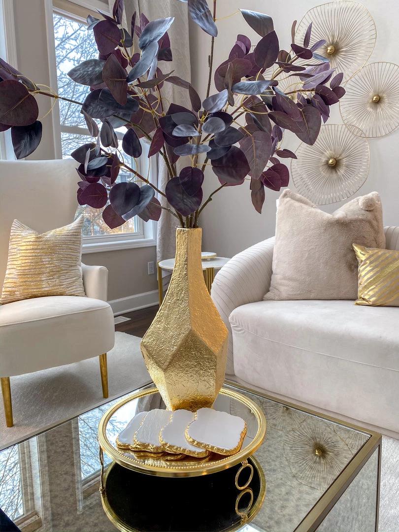 Inspire Me! Home Decor Abstract Textured Metal Vase