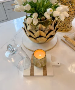 Inspire Me! Home Decor KITCHEN White Wash Mango Wood Paddle Board W/ Spreader (2 Shapes)