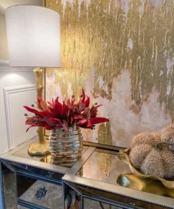 Inspire Me! Home Decor Champagne Rippled Glass Vase