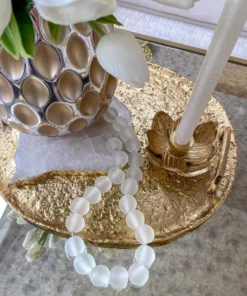 Inspire Me! Home Decor Gold Lotus Flower Candle Holder