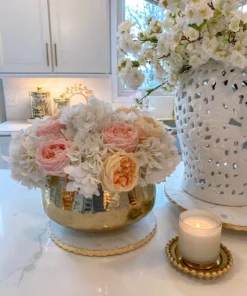 Inspire Me! Home Decor Real Touch Austin Rose (4 Colors) Floral Stems