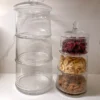 Inspire Me! Home Decor Three Section Clear Apothecary Jars With Lid (2 Sizes) KITCHEN