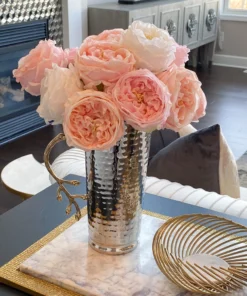 Inspire Me! Home Decor Real Touch Austin Rose (4 Colors) Floral Stems