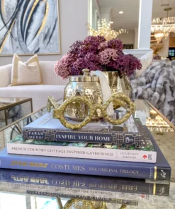 Inspire Me! Home Decor Gold Circular Decorative Glasses